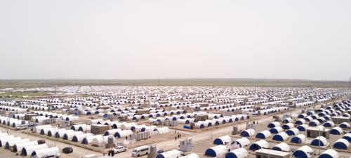 View of the Al Kahzer IDP camp in Iraq photographed by Peter van Agtmael in 2017