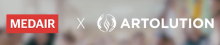 Artolution and Medair logos side by side.