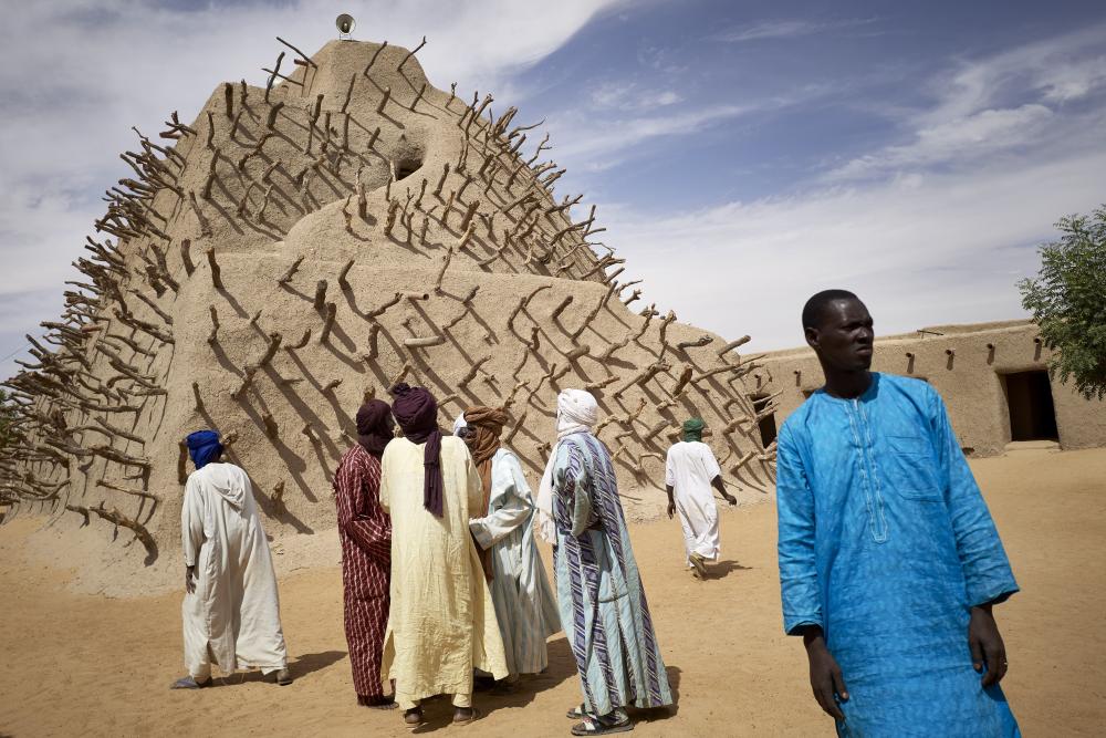 Photographer Michele Cattani took this picture in March 2020 at the project launch to rehabilitate the Tomb of Askia in Gao, Mali, funded by ALIPH