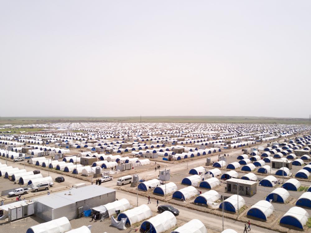 View of the Al Kahzer IDP camp in Iraq photographed by Peter van Agtmael in 2017