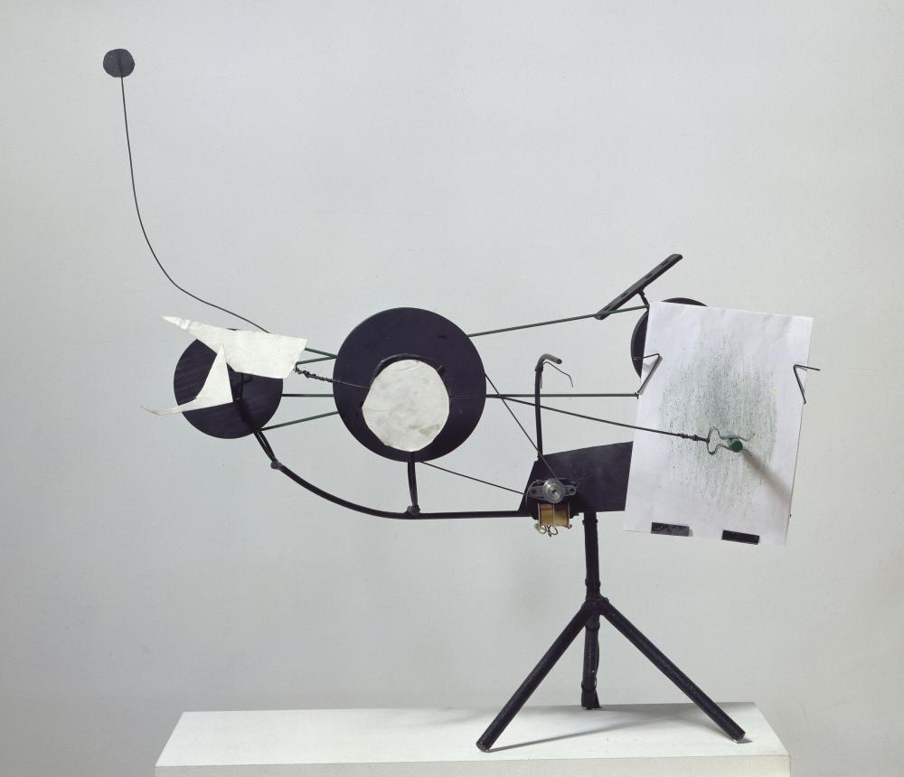 Jean Tinguely (Fribourg, 1925 - Berne, 1991) Méta-matic n° 1 (1959)  Metal, paper, felt pen, motor, 96 x 85 x 44 cm,National Museum for Modern Art, Centre Pompidou, Paris