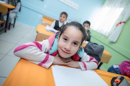 The Geneva Global Hub for Education in Emergencies is the result of a pledge made at the 2019 Global Refugee Forum to make a difference in the education of crisis-affected and displaced children and youth. Photo ©UNICEF.UNI309264.Onat